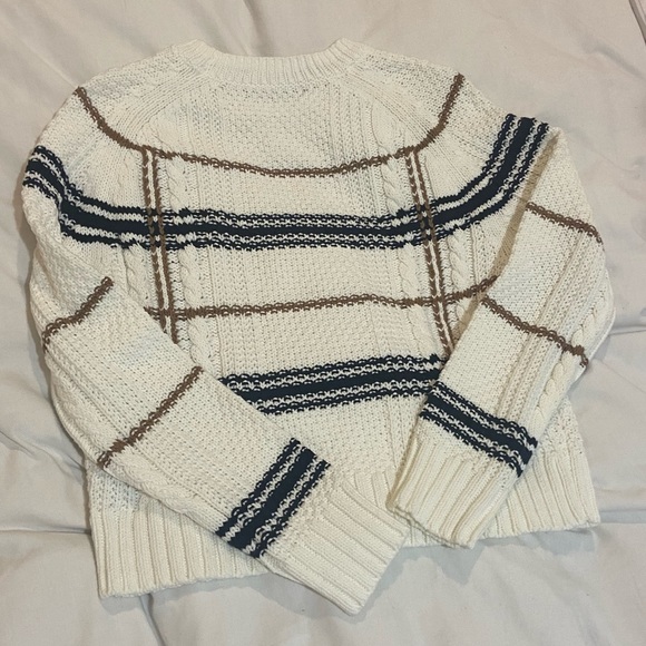 360 CASHMERE ella plaid pullover crew neck sweater - Picture 4 of 6